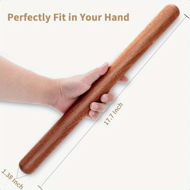 Wood Rolling Extra Long Thickened Rolling Pin For Baking Wooden Dough Roller gallery