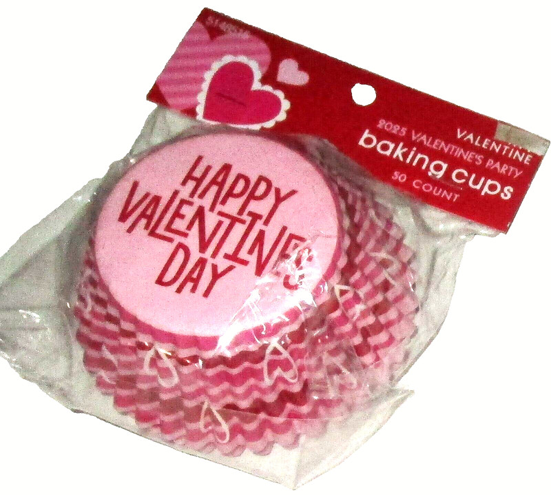 VALENTINE’S DAY BAKING CUPS ~ 50 Count ~ HAPPY VALENTINES DAY ~Standard Size