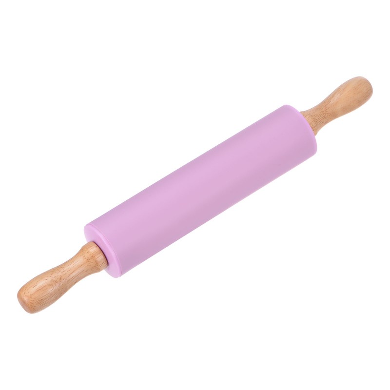 Silicone Rolling Pins for Baking 31cm x 4.2cm, Purple gallery