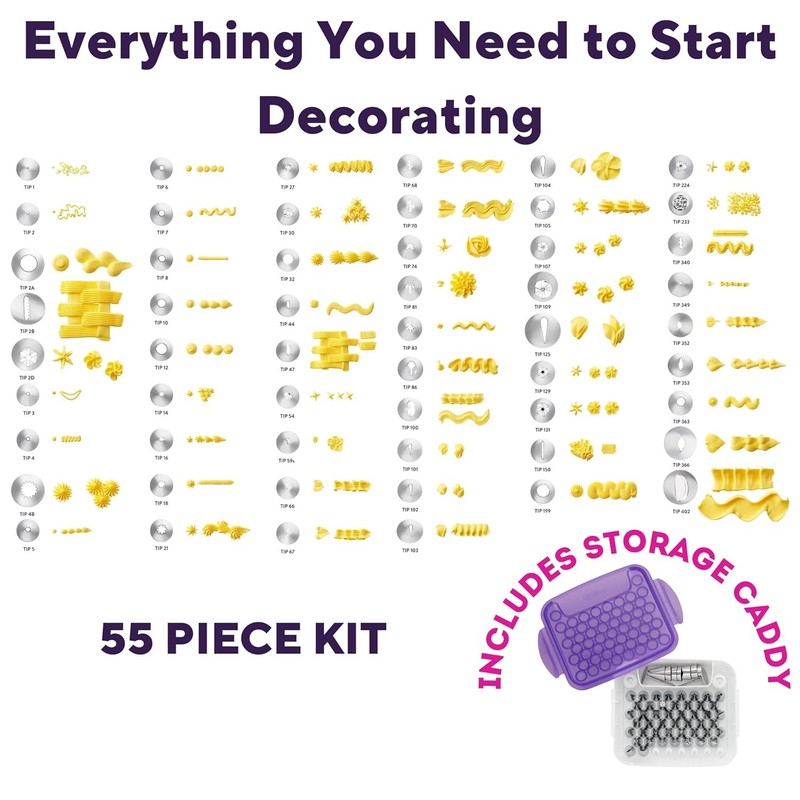 Wilton Cake Decorating Piping Tips Set - 10+ Decorating Supplies for Cakes gallery