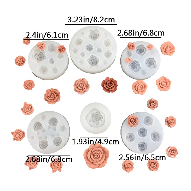 3D Rose Flower Shape Leaf Silicone Molds Fondant Chocolate Mold Candle Mold gallery