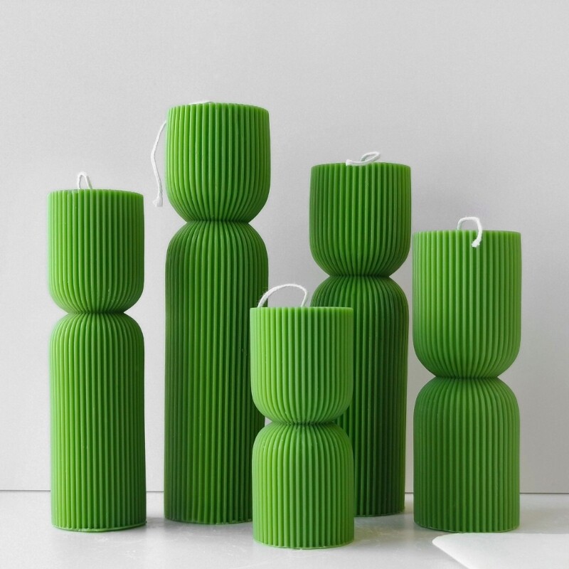 Flexible Silicone Mold for Striped Pillar Stylish Home Decoration Mould gallery