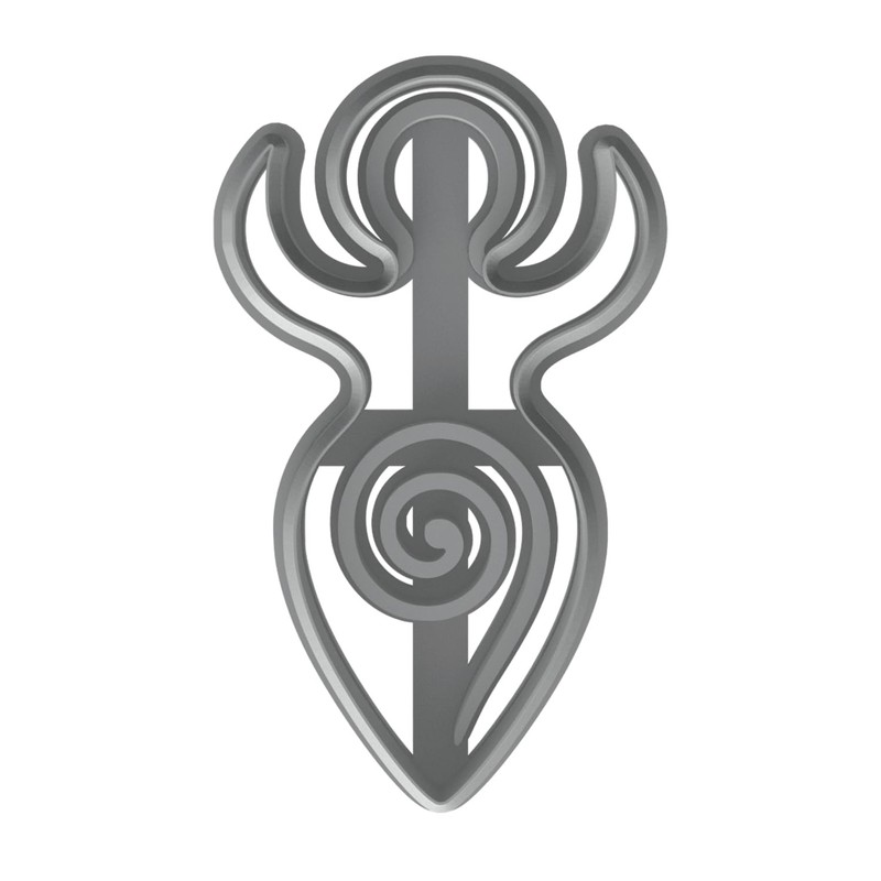 Spiral Goddess Cookie Cutter & Stamp - 4x2.5" Whimsical Design for Mystical B... gallery