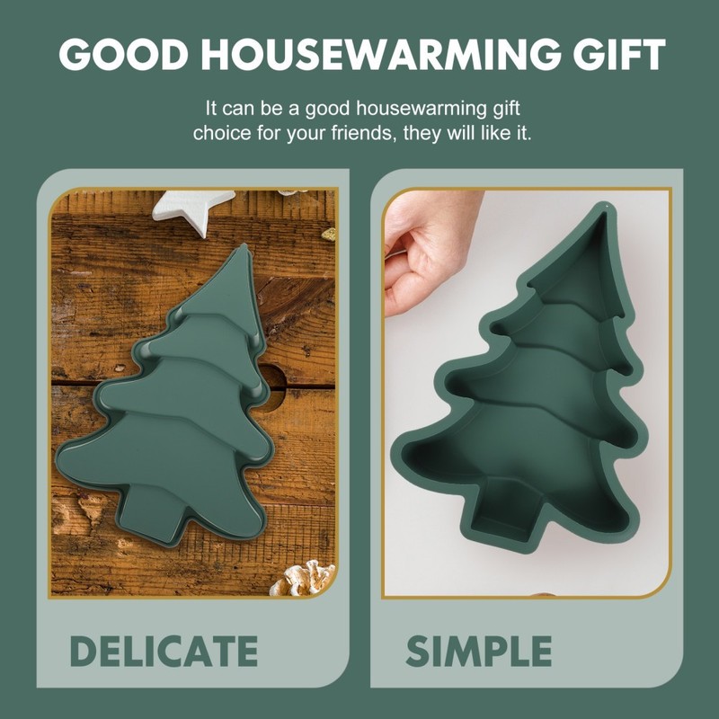 3 Pcs Christmas Tree Silicone Mold Holiday Molds Festive Cake Pan gallery