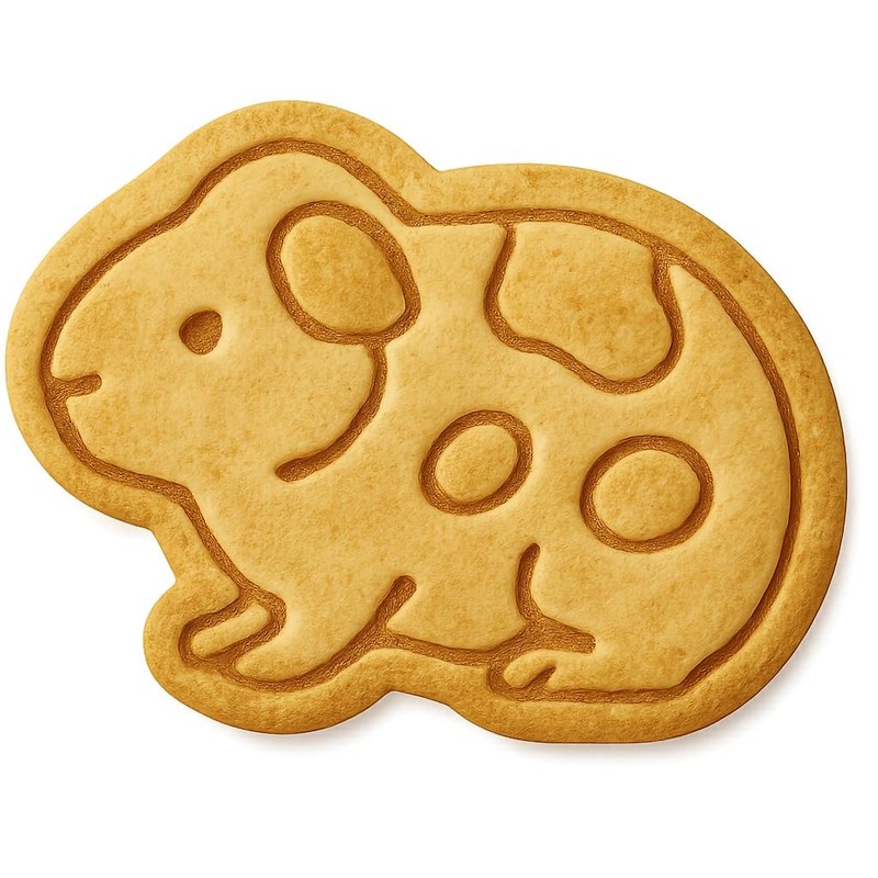 Spotted Guinea Pig Cookie Cutter & Stamp, Fondant & Clay – 4×3.5