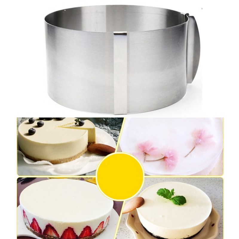 Stainless Steel Adjustable Round Cake Mold Mousse Mold 6 Inch to 12 Inch