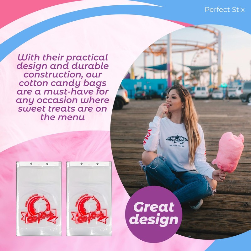 Cotton Candy Bags 200 Count Paperboard Header Twist Ties Large 11.5 x 19.5 gallery
