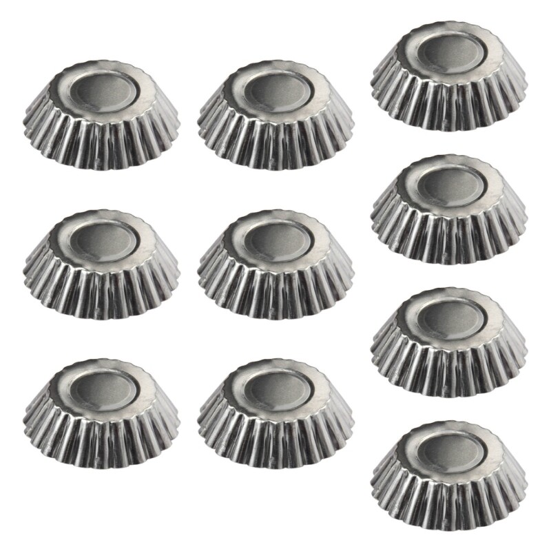 10Pcs Eggs Tart Molds Aluminium Mini Tart Pans Mini Molds for Bread gallery