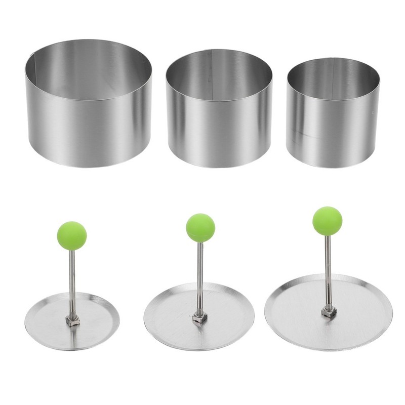 3 Pcs Circle Mousse Mold Cooking Cake Food Molds for Plating