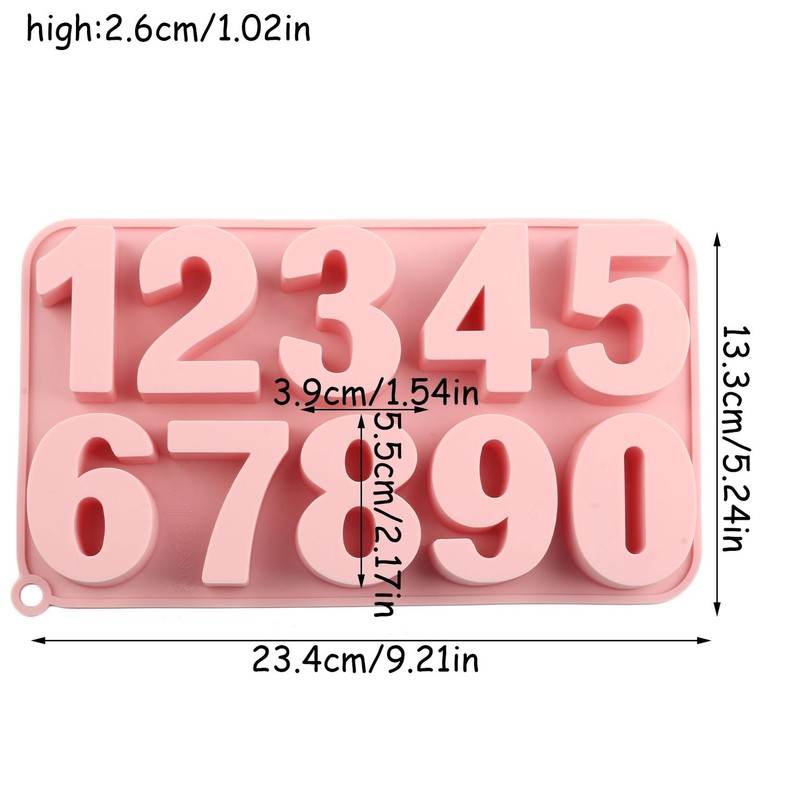 10 Cavity Number Silicone Candy Molds 09 Digital Chocolate Birthday Cake gallery