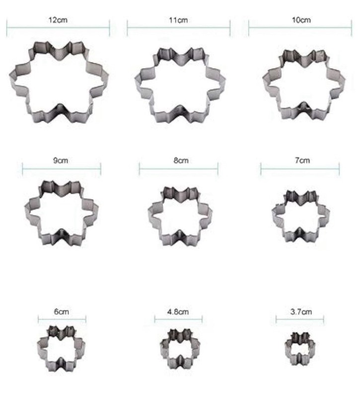 Snowflake Cookie Cutter Set 9Pcs gallery