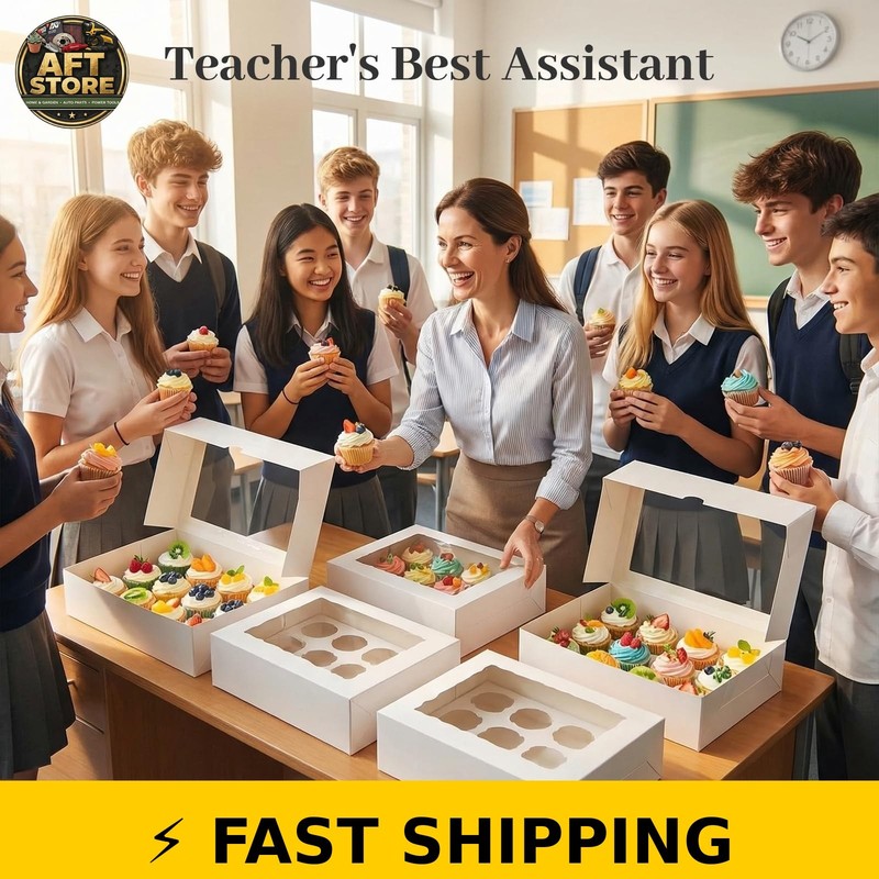 VGOODALL 12 Count Cupcake Boxes - 6 PCS Container with Window gallery