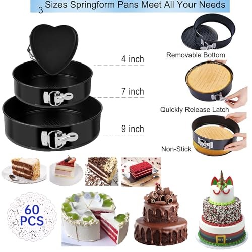 Cake Decorating Kits 567 PCS Baking Set with Springform Pans Set, Rotating gallery