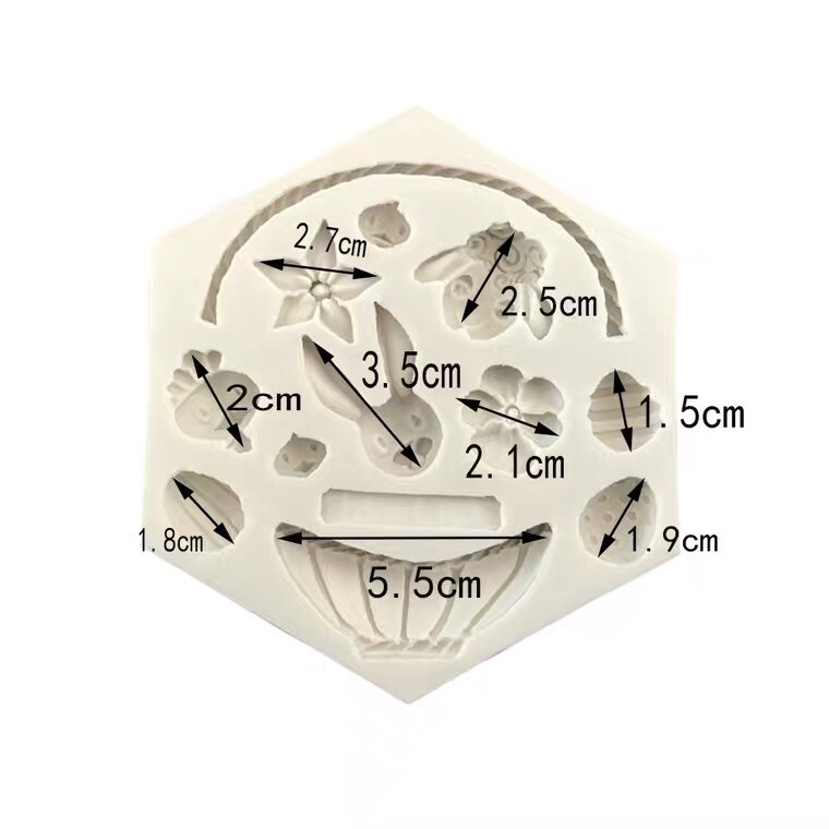 Eid al adha Silicone Mould Daffodil Sheep Rabbit chicken baby chicken egg basket gallery