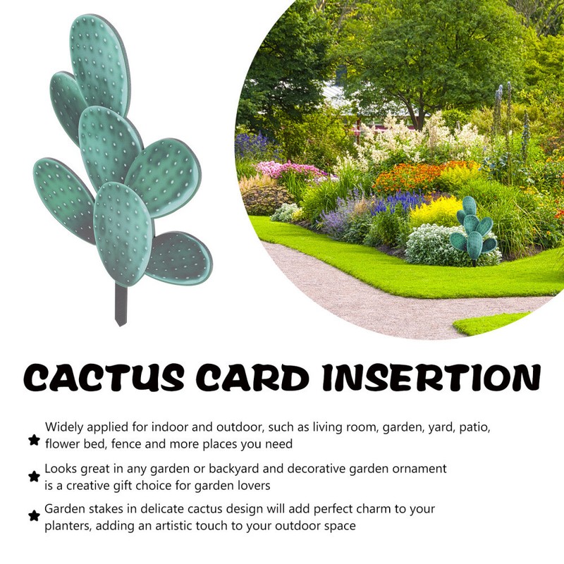 Cactus Stake Decor Outdoor Stake Garden Plants Stake Ornament for Yard Patio gallery