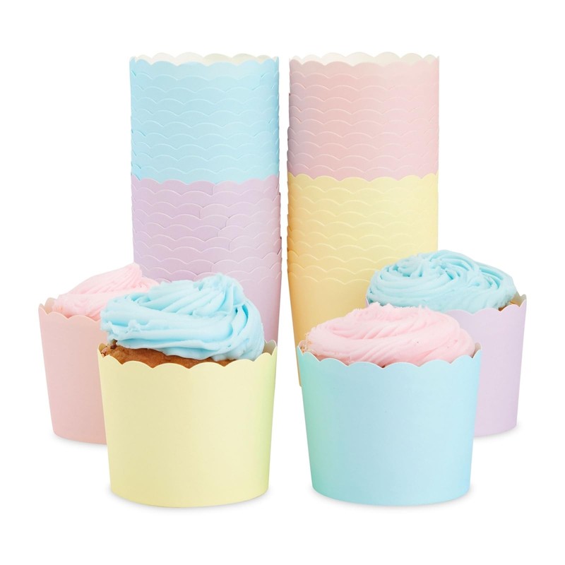 50 Pack Cupcake Liners Wrappers, Muffin Paper Baking Cup for Birthday Party, …