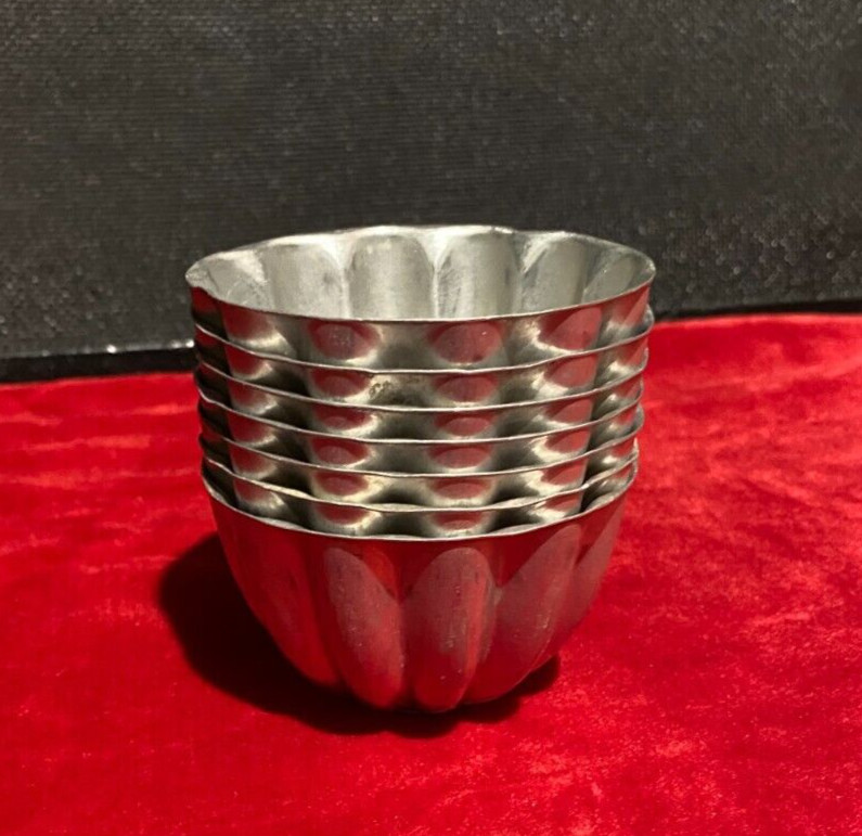 Vintage Aluminum Mini Jell-O Molds Bundt Cake Cupcake Jelly Forms Set Of 7 gallery