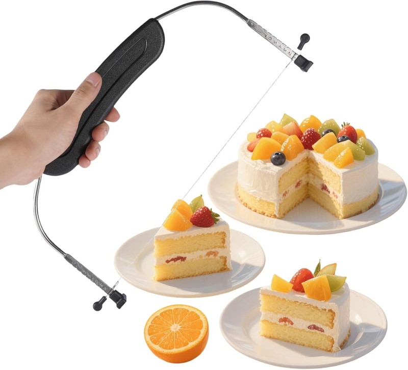 Adjustable Cake Leveler Stainless Steel Double Wire Slicer Baking Tool gallery