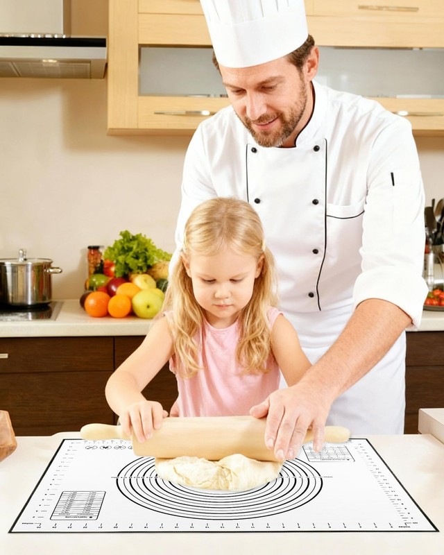 Huglux Silicone Pastry Baking Mat - 27 × 20Inch Large Non 28"L x 20"W, Black gallery