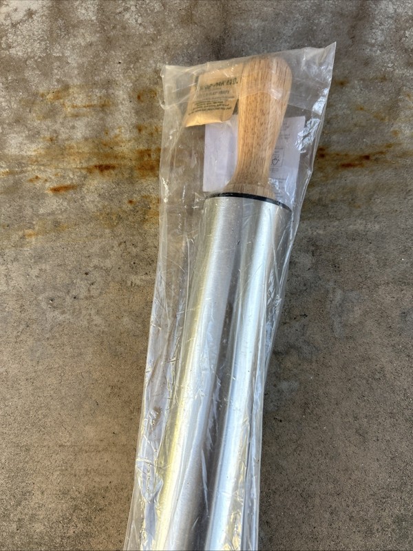 Short Stories Stainless Steel rolling pin. wooden handles 17 Inch