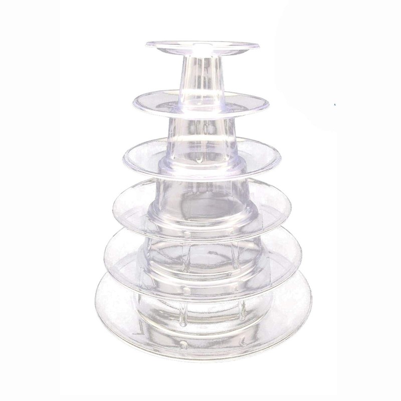 6 Tier Macaron Tower Cupcake Stand Plastic Dessert Display Wedding Party