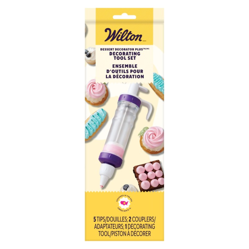 Wilton Dessert Decorator – The Kit Includes a Plunger-Style Tool, Each, Clear