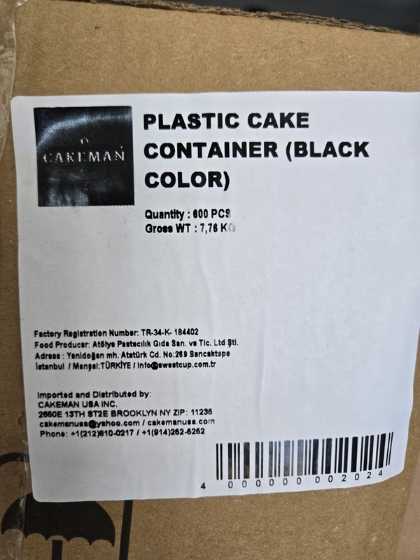 600 pcs Plastic Cake Slice Containers (Black Base + Clear Lid) gallery