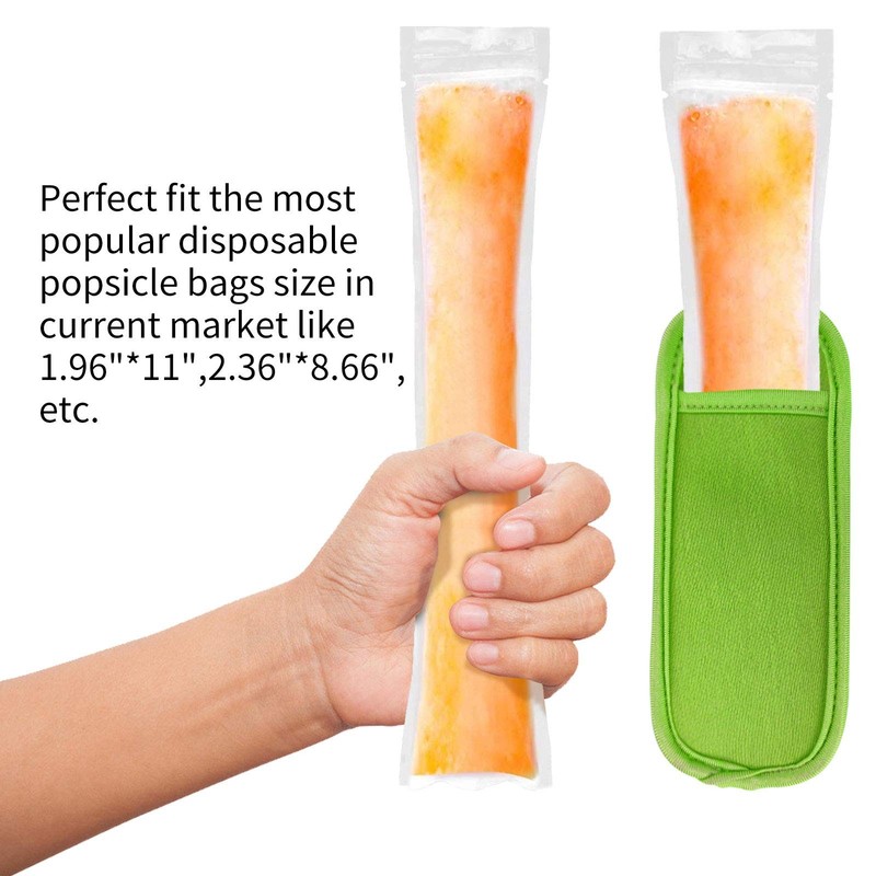 27 Pieces in 9 Colors Reusable Popsicle Holders Popsicle Bags Freezer Ice Pop... gallery