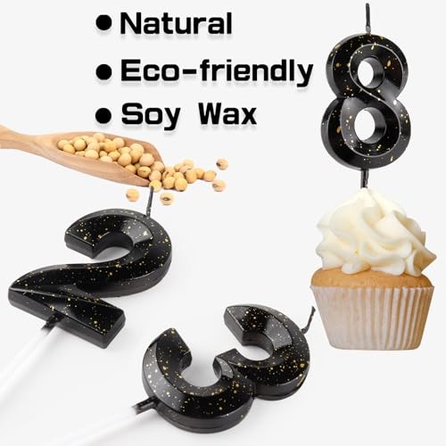Candles 16th Birthday Candles 3D Happy Birthday Candle Number 16 Black Gold gallery