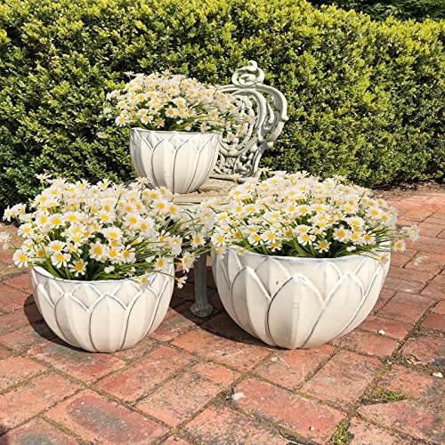 Artificial Daisies Flowers,Outdoor Artificial Flowers ,8 Bundles UV White gallery