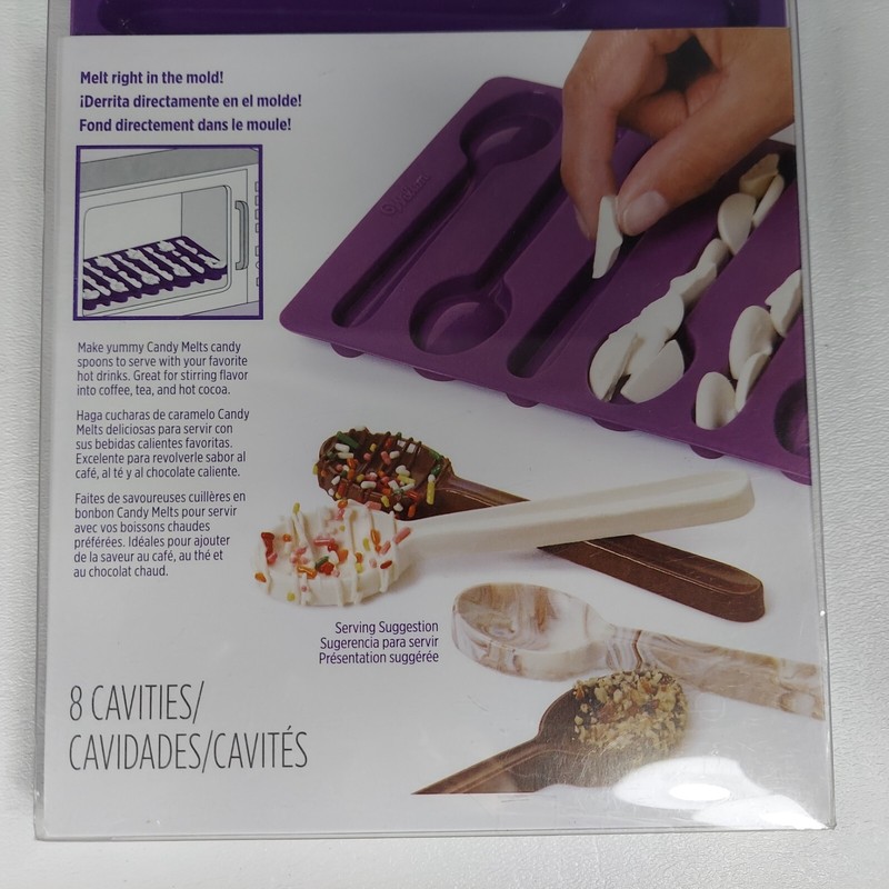 Wilton Chocolate Candy Melts Lot/2 Spoon Molds Silicone 2115-0229 EUC gallery