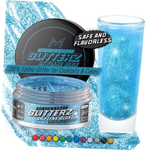 MONÉGASQUE Skyline Blue Edible Glitter for 10 Grams Glitter p. Skyline Blue