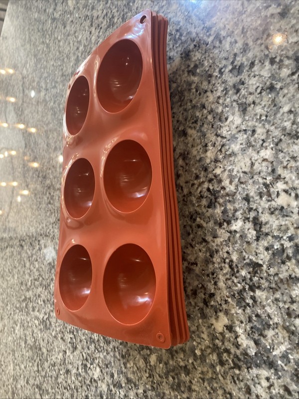 Set Of 2 -6- Cavity Silicone Cake Mold Chocolate Bombs Mold 3" Half Ball Sphere gallery