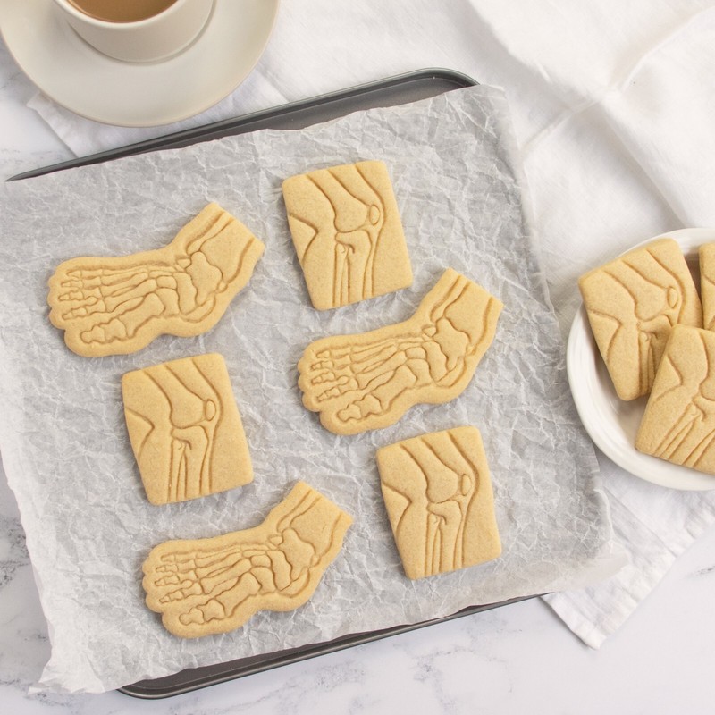 Knee & Foot Bone X-Ray Cookie Cutters Set -Radiology orthopedic anatomy get well gallery