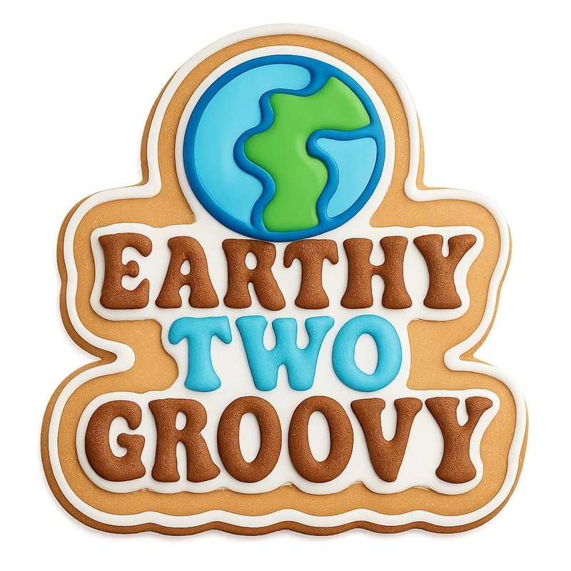 Earthy Two Groovy Cookie Cutter & Stamp, Fondant & Clay - 4x3.9 gallery