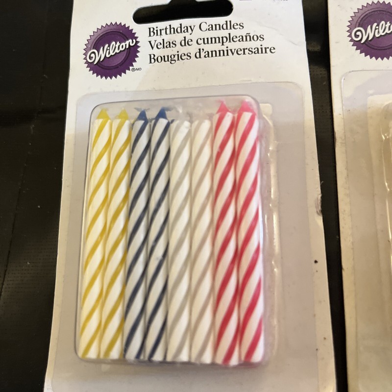 3 Pack - WILTON Birthday Candles 24 / 2.5" 4-Color Cake Candles, Wilton gallery