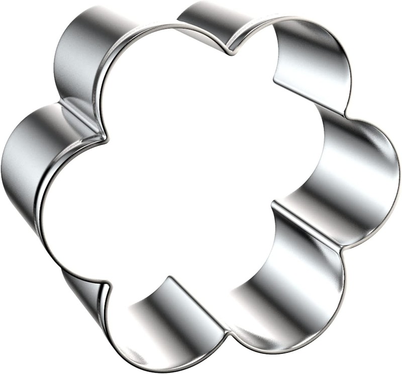 Scallop Flower Cookie Cutter Set Large 5 Inch 4 Inch 3 Inch 2 Inch Six Petal gallery
