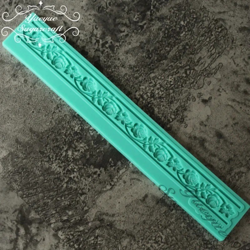 Flower Sugarcraft Border Silicone Mould Fondant Mold Cake Decorating Tools