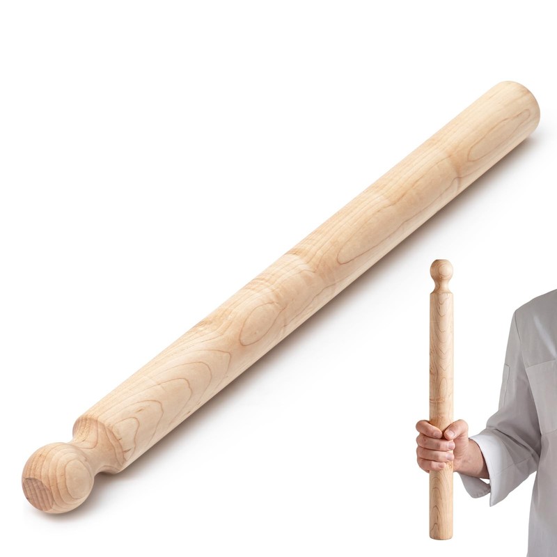 24 Inch Long Pasta Rolling Pin 1.87 in Diameter Handmade Italian Tool Vintage…