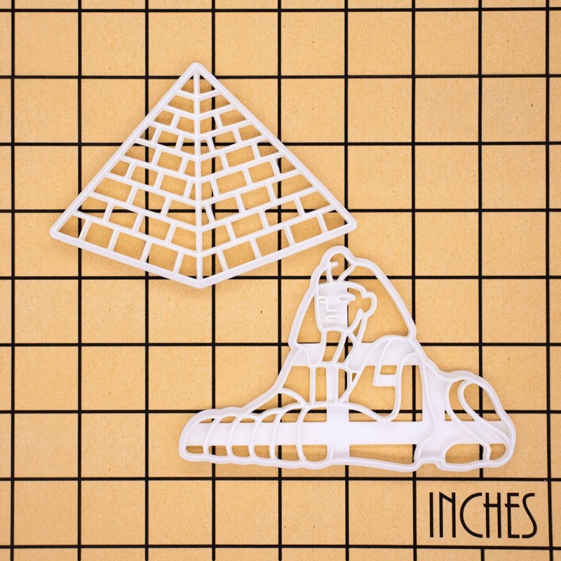 Pyramid & Sphinx Cookie Cutters Set - Ancient Egypt Giza Pharaoh history mummy gallery