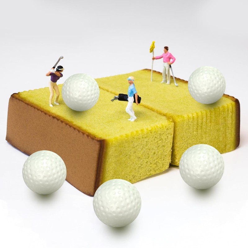 Plastic Golf Ball Cupcake Decorations - 1.1 Inches gallery