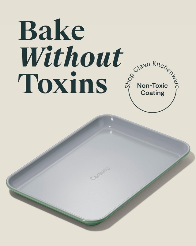 Caraway Nonstick Ceramic Small Baking Sheet 9X13 Non-Toxic Ptfe Pfoa Oven Safe gallery