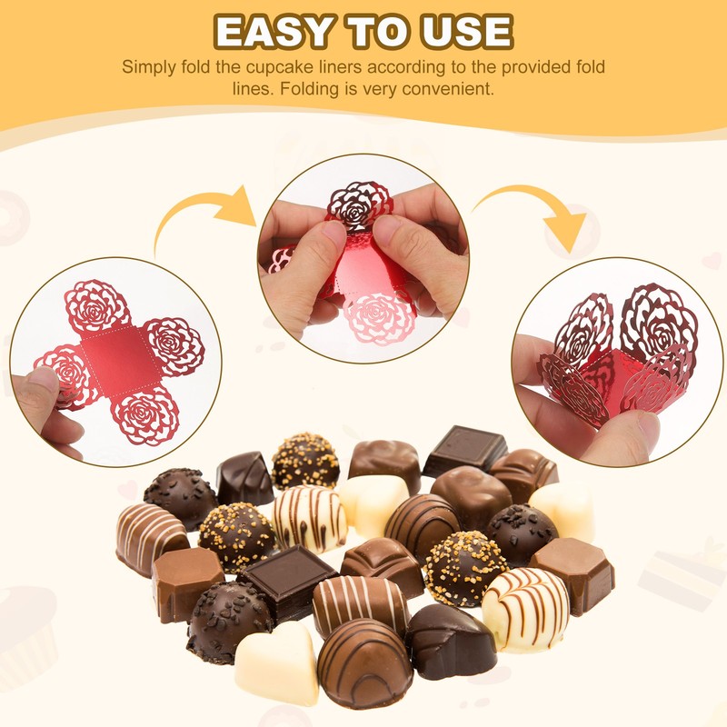 25PCS 4 Inch Truffle Wrappers for Wedding Birthday, Dark Purple gallery