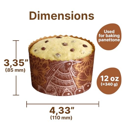 12 oz Easter Bread Paper Mold Paska Kulich |12 pcs| Easter Bread Forms Medium gallery