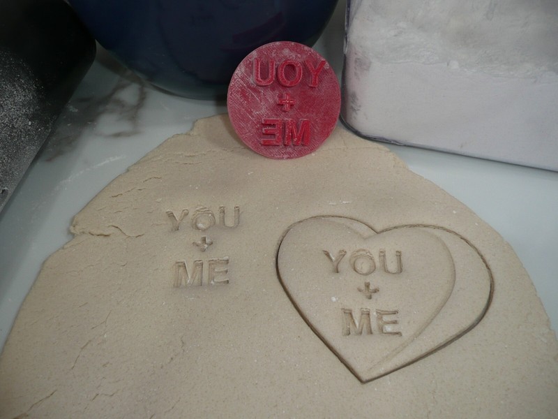 YOU + ME CANDY HEART COOKIE STAMP EMBOSSER MADE IN USA PR5471 gallery