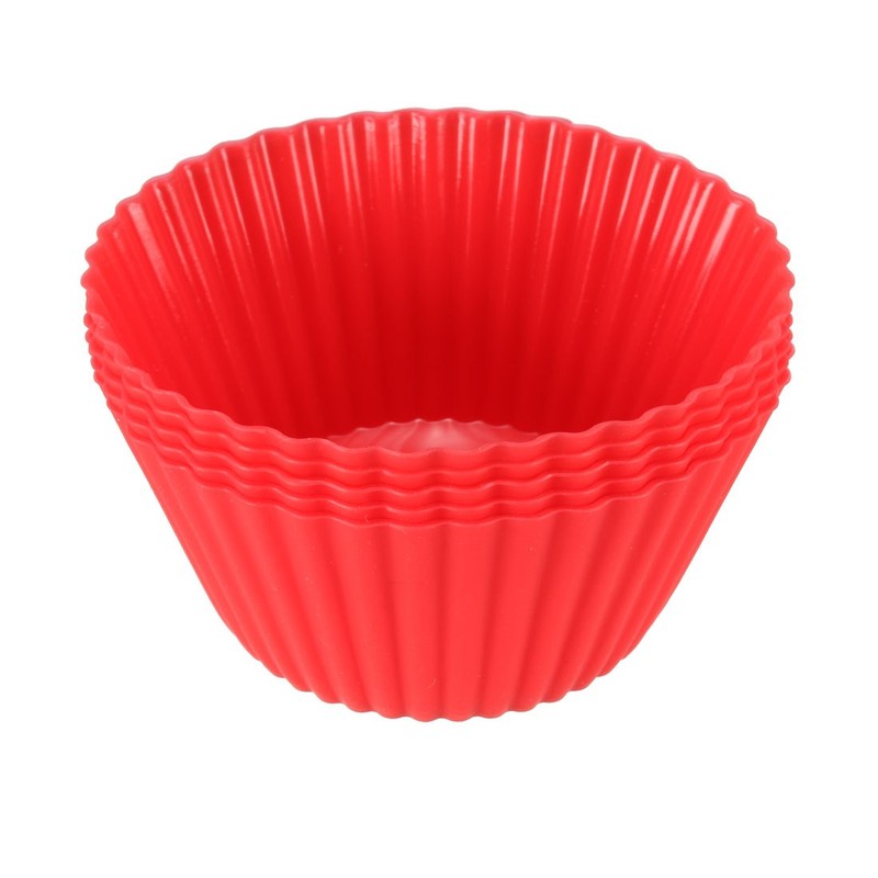 Silicone Cupcake Liners Reusable Cups Cooking Pastry Molds 5pcs