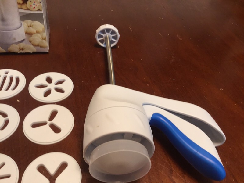 Wilton Cookie Press Spritz Recipe Christmas 2104-4011 Blue Handle gallery