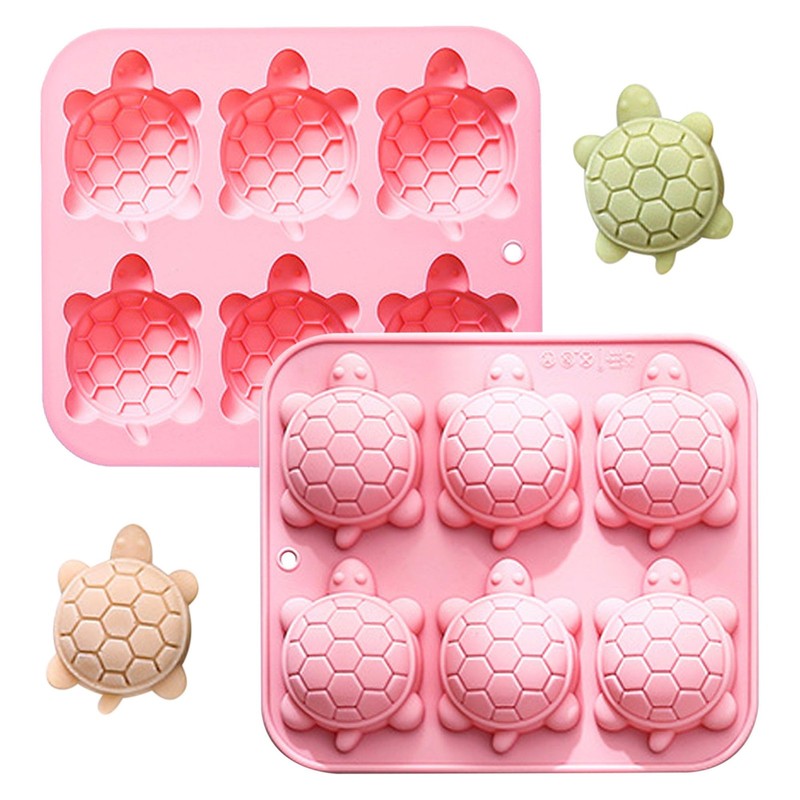Turtle Mold, 6-Cavities Sea Turtle Silicone Mold, Cute Turtle Shaped Silicone…