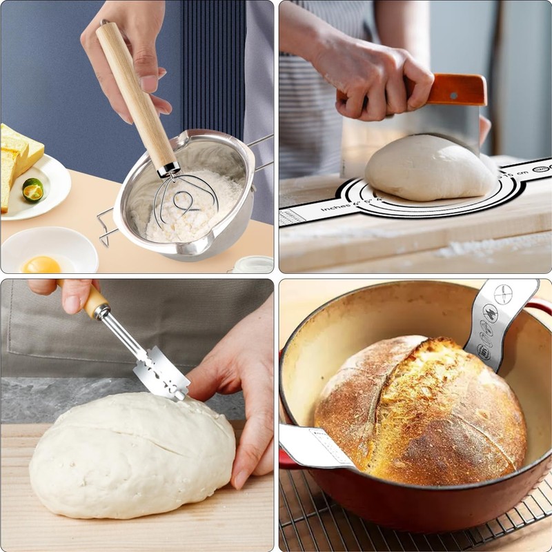 Sourdough Starter Kit - 24PCS Baking Supplies, Proofing Baskets, Tools & Accesso gallery