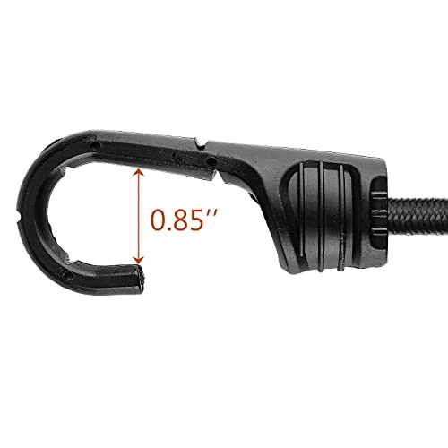 7" Black Bungee Cords with Hooks - Heavy Duty Pcs 72" - 2 Pack gallery